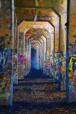 Graffiti Archways, Urban Decor Print